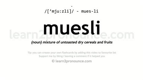 ailsa pronunciation|how to say muesli.